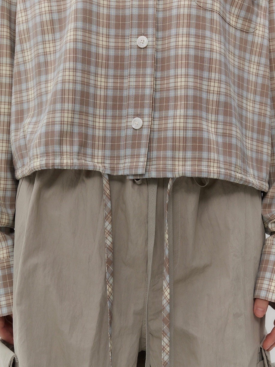 【TUOMIO】STRAPPY CHECK SHIRT