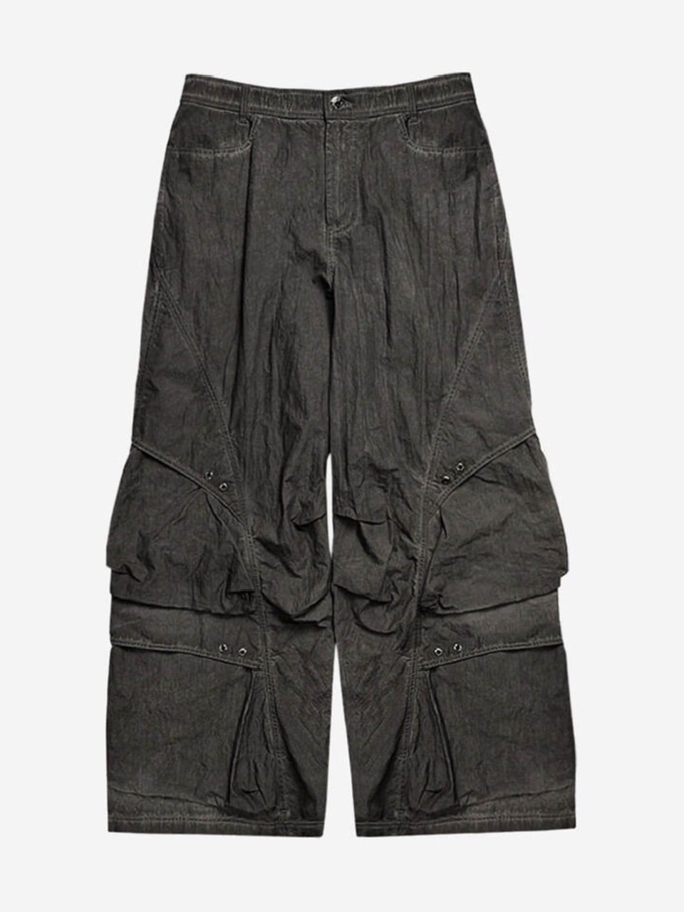 【BLR BLUER】DYED MULTI-POCKET NYLON PARACHUTE PANTS