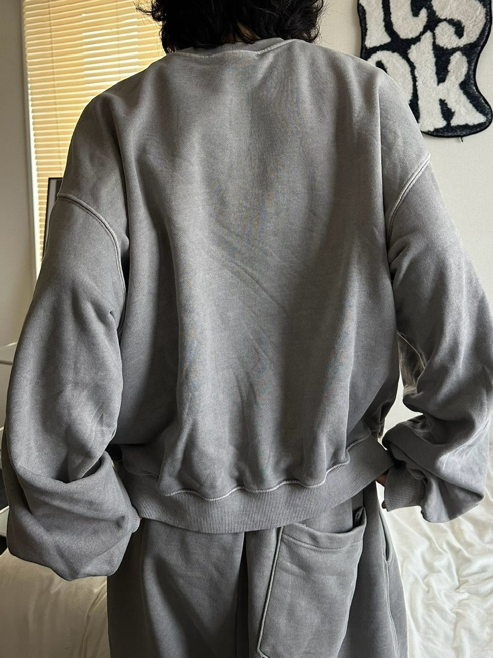 受注制【LUV CODE】pigment sweat shirt (2color)