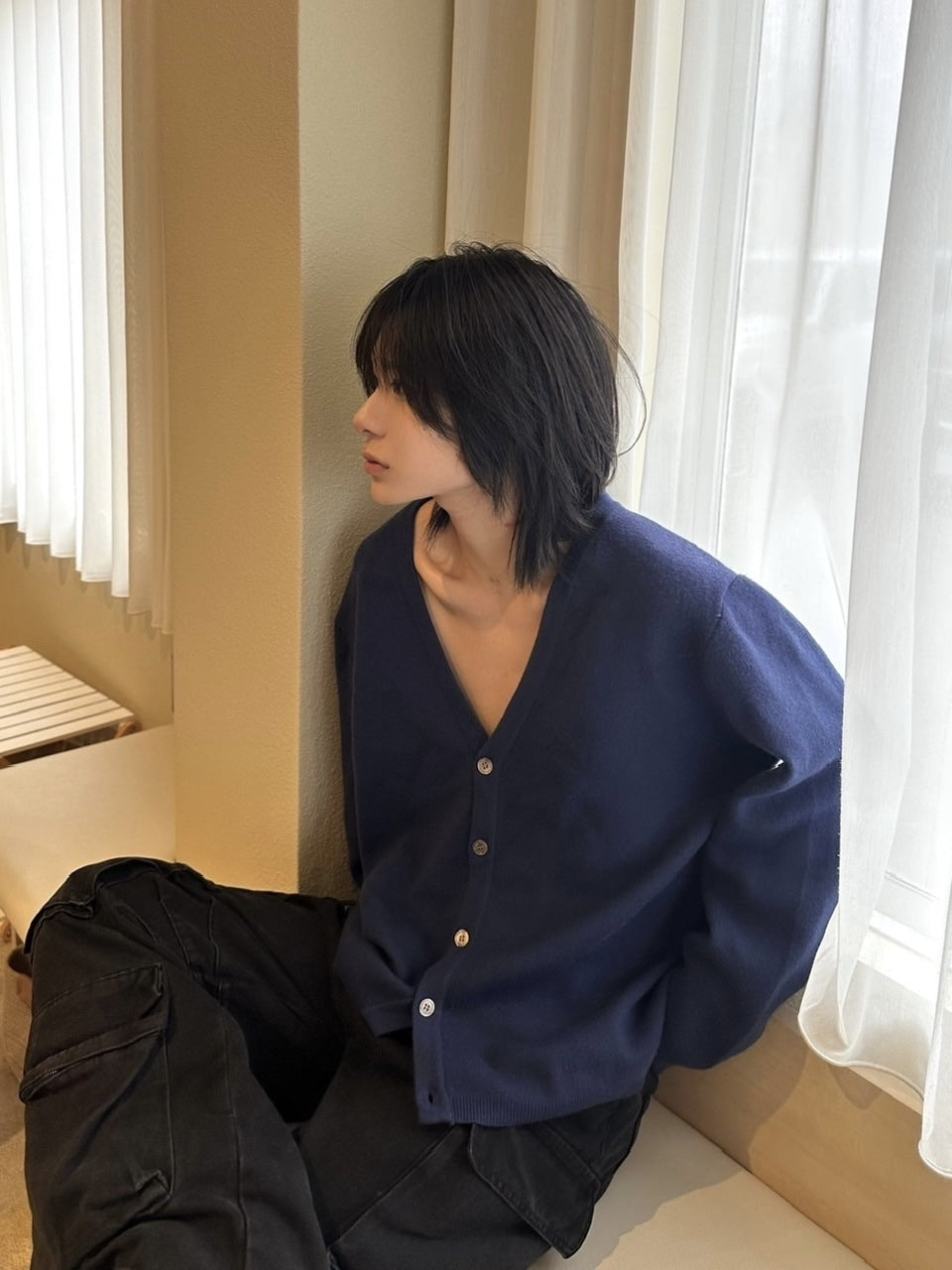 【LUV CODE】simple knit cardigan (4color)