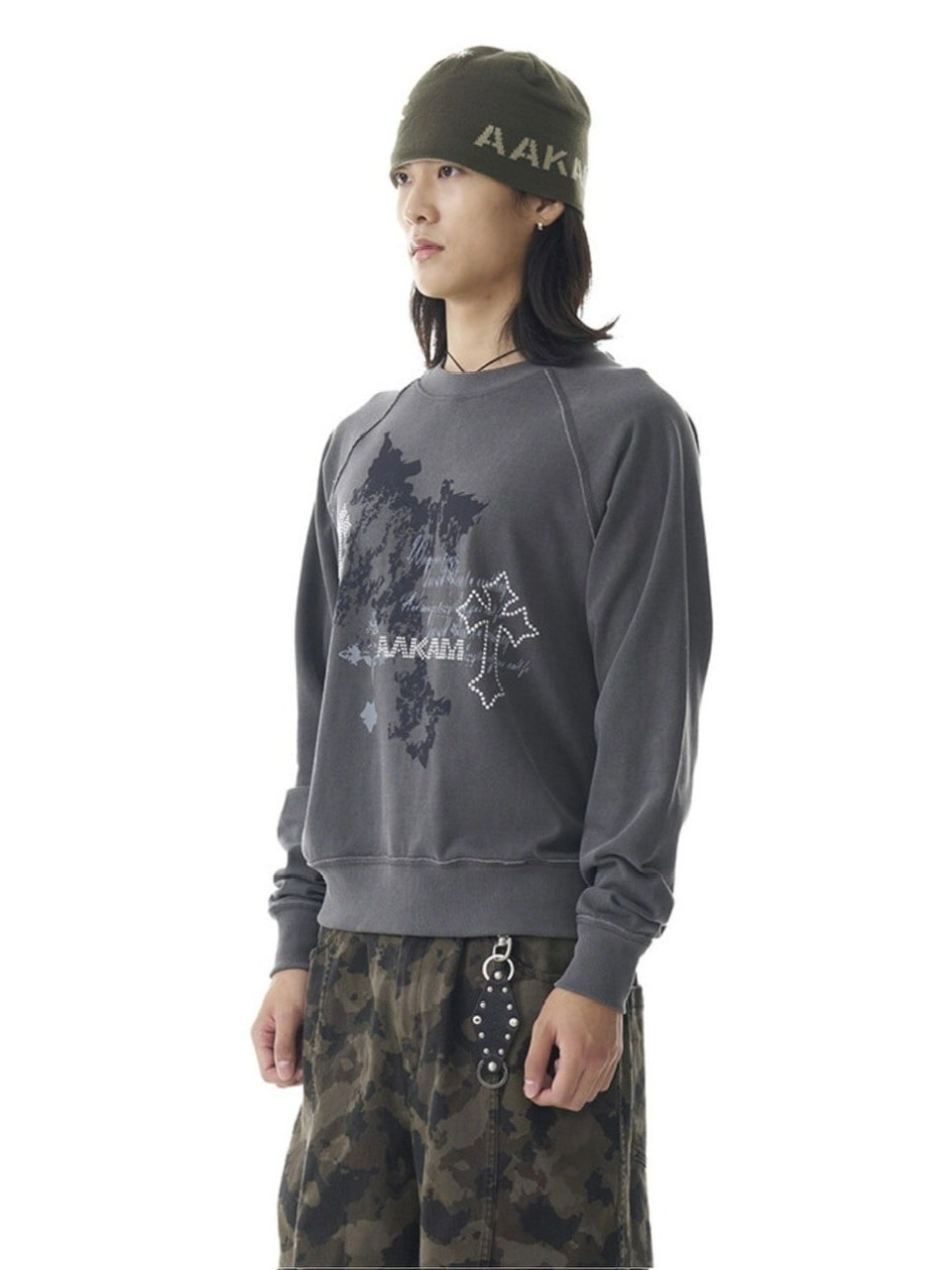 【AAKAM】Cross Studded Sweatshirts