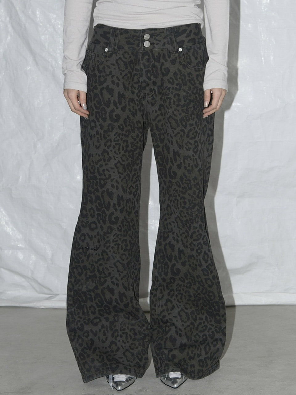 【FANCY CLUB】LEOPARD BOOTCUT PANTS
