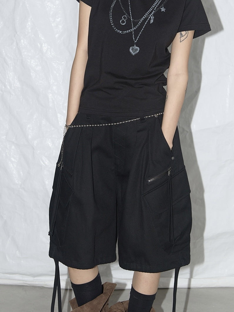 【FANCY CLUB】CARGO LETTERING BERMUDA PANTS