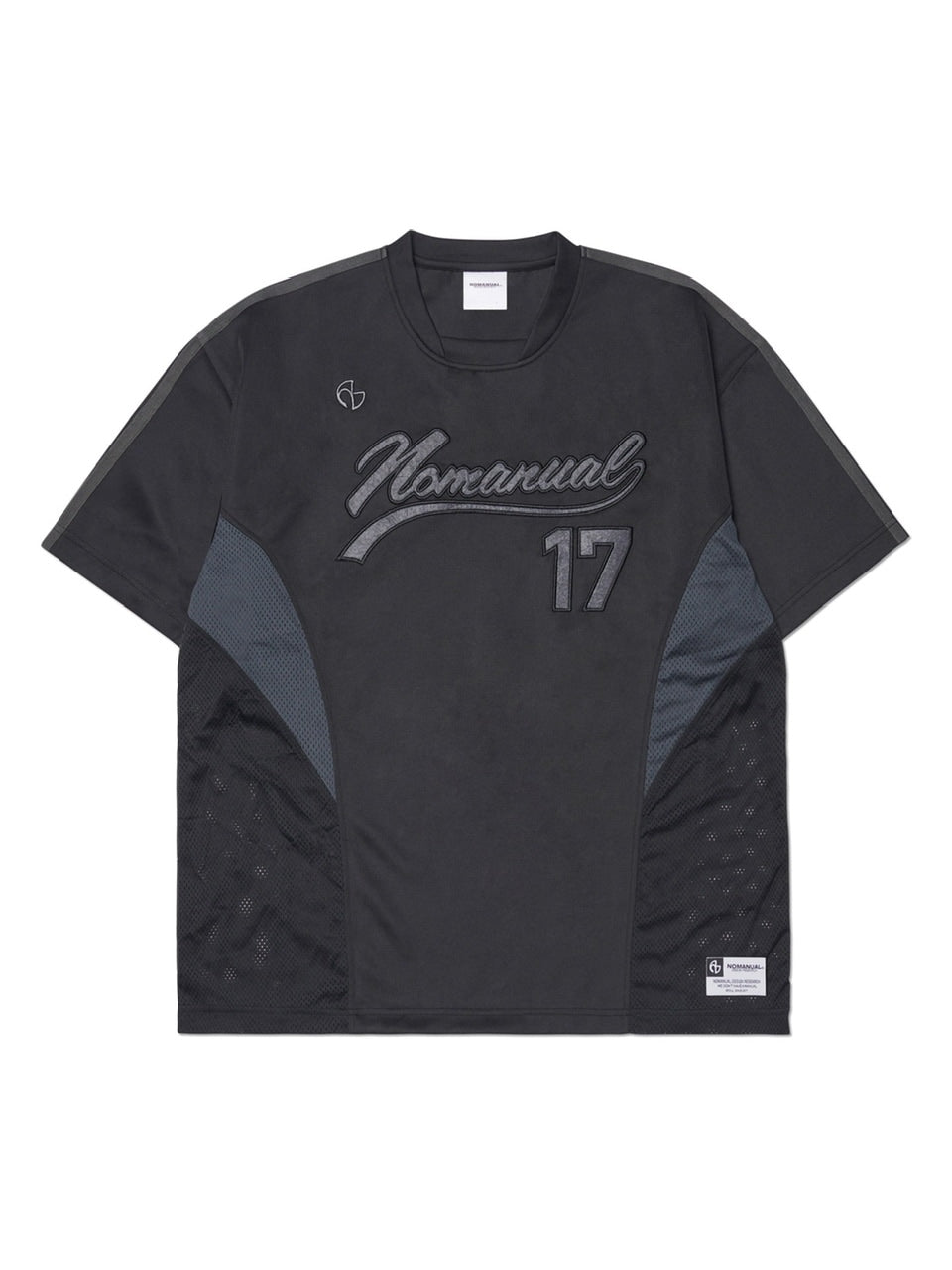 【NOMANUAL】SWEEP BASEBALL JERSEY / 【ノーマニュアル】ベースボールジャージロゴ半袖Tシャツ