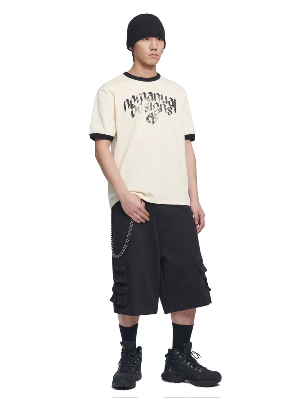 【NOMANUAL】N.D RINGER T-SHIRT
