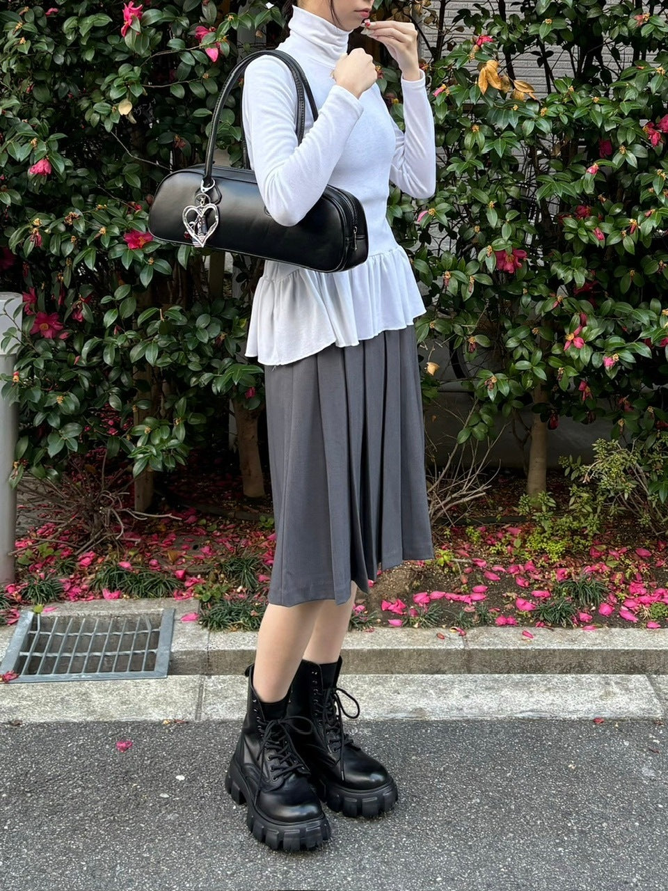 【Chikashitsu +】original big heart charm key strap