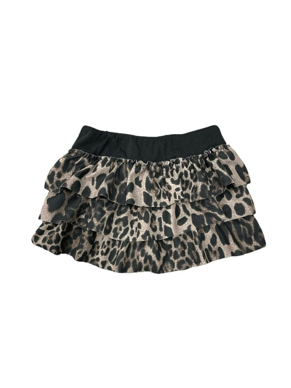 受注制【Never mind the XU】leopard frill mini skirt (2color)