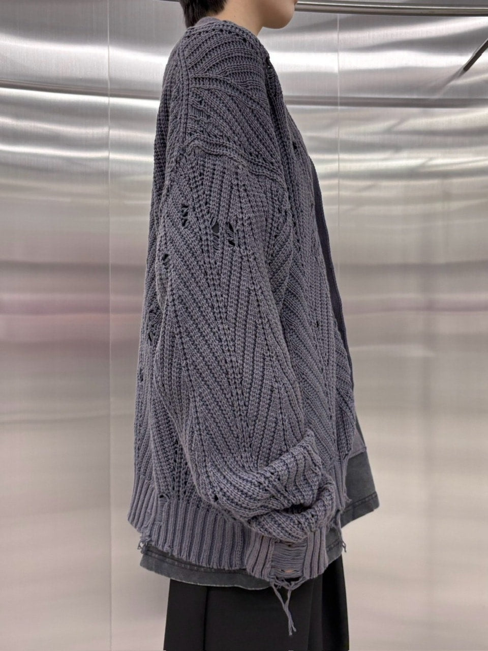 受注制【nmtc +】wash knit cardigan (2color)