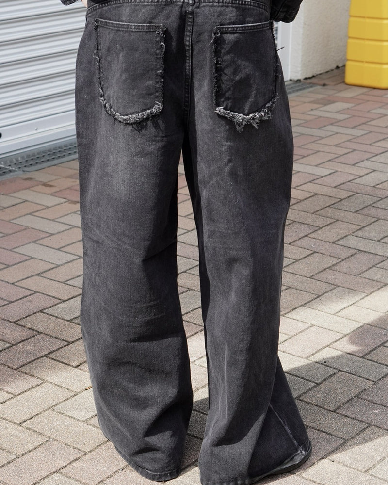 東京店WEB限定受注制【Chikashitsu +】biker denim pants