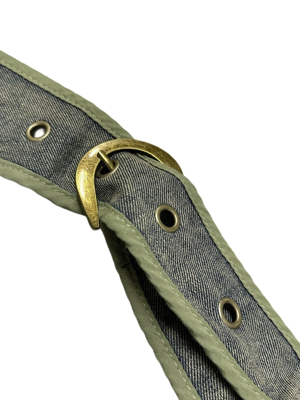 受注制【Never mind the XU】denim eyelet belt bag