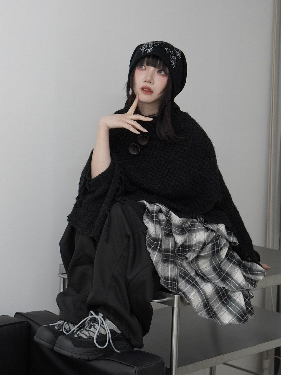 国際配送【Nerd out XU】Chaos design beanie (2color)