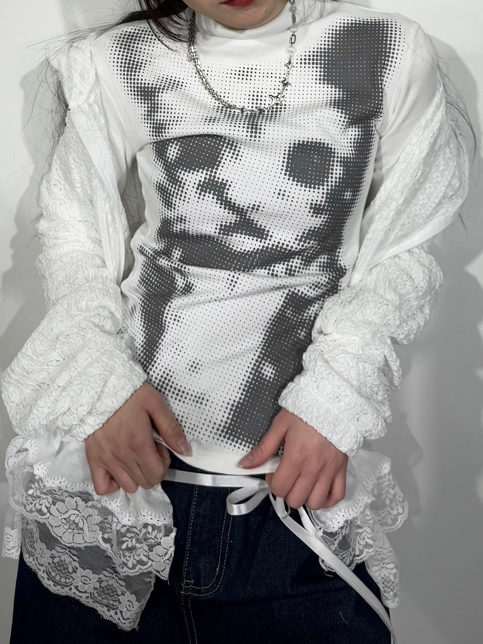 国際配送【Nerd out XU】mosaic cat long sleeve (2color)