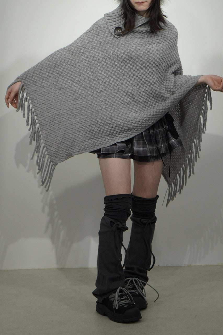 国際配送【Nerd out XU】high neck poncho (2color)