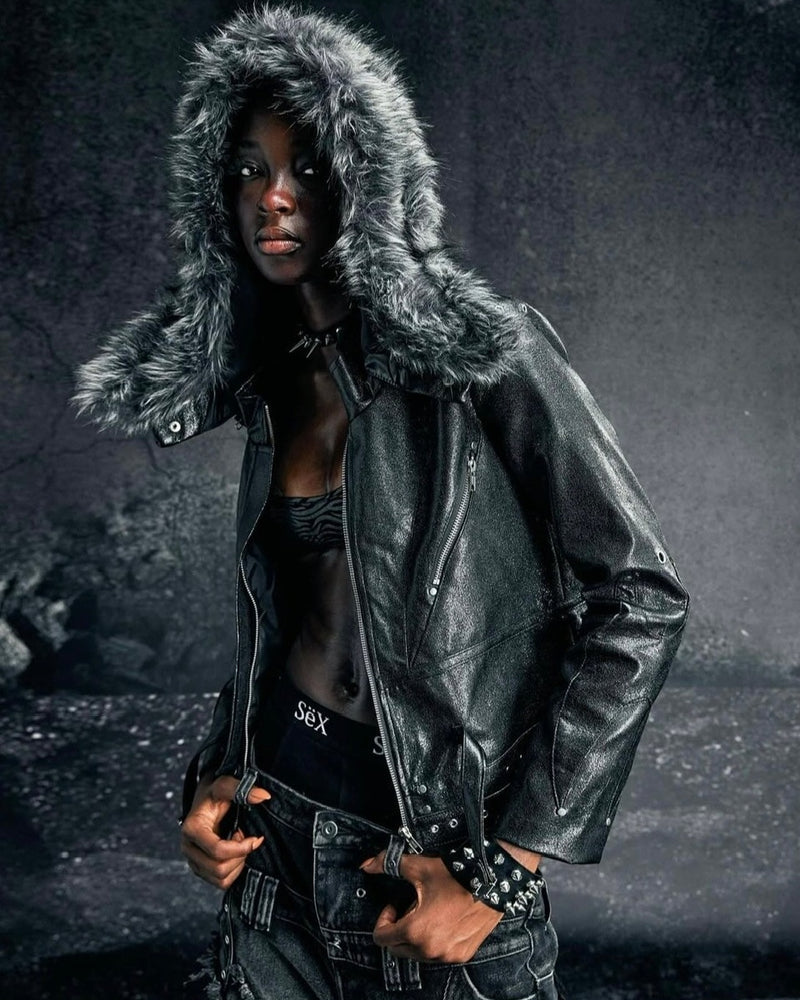【Cozy world Wide】KNIGHT CLUB LEATHER JACKET