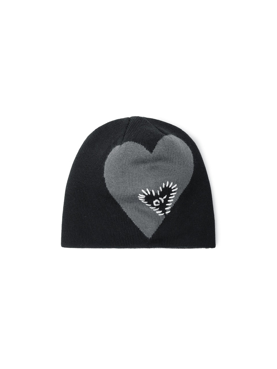 【OY】STITCHED HEART BEANIE