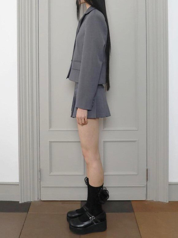 【Uglyshadow】BURTON MINI PLEATS SKIRT