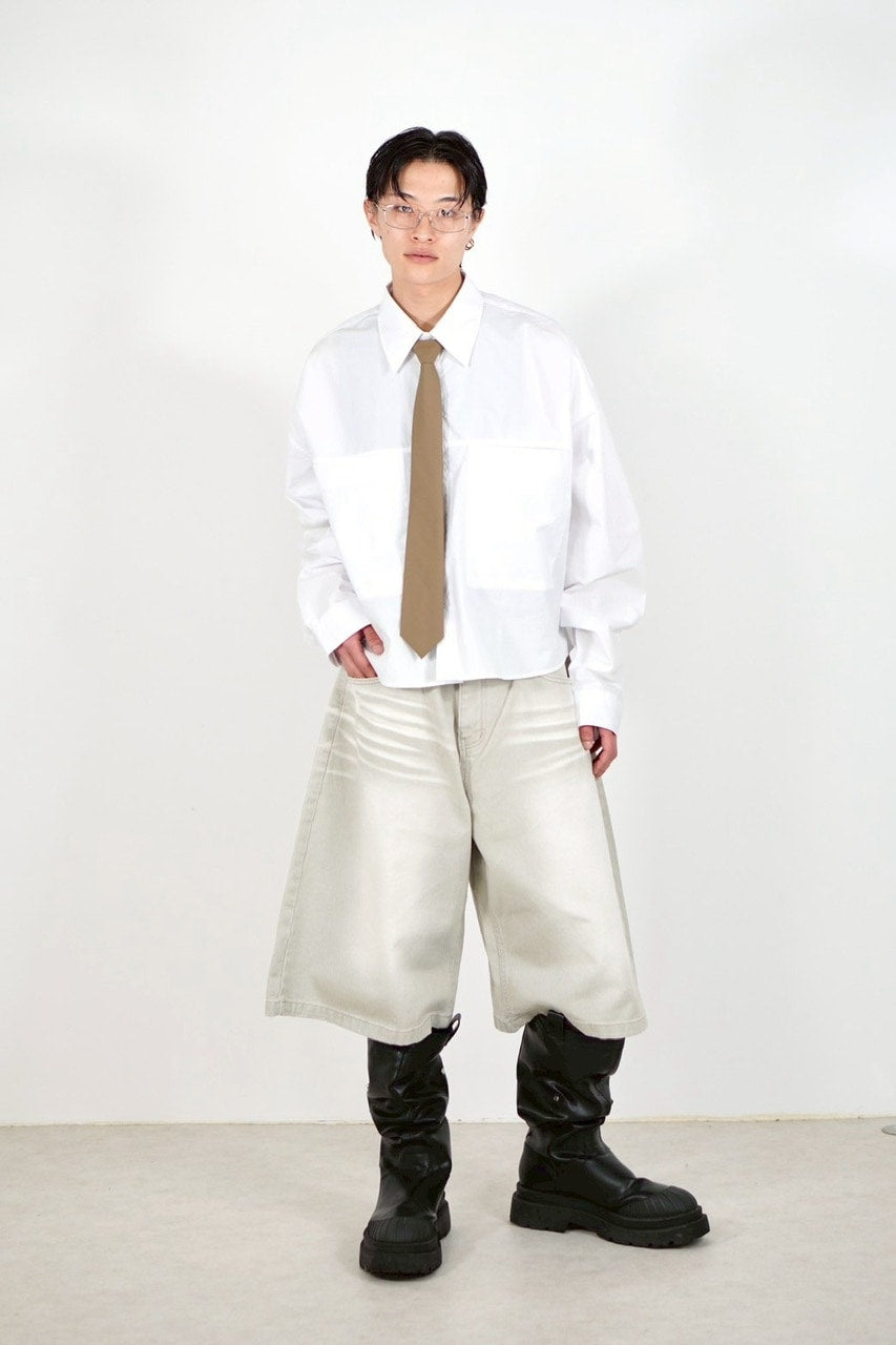 Chikashitsu +】cotton cropped shirt (2color) – PRESSING WEB SHOP