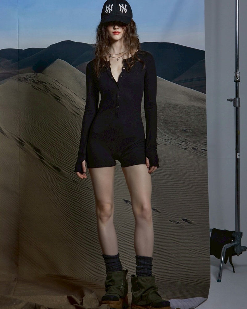 【GATELESS】BUTTON TIGHT ROMPER