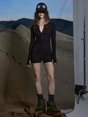 【GATELESS】BUTTON TIGHT ROMPER