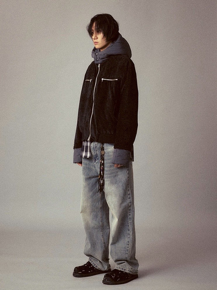 【Cord】Washed Under Cut Denim Pants