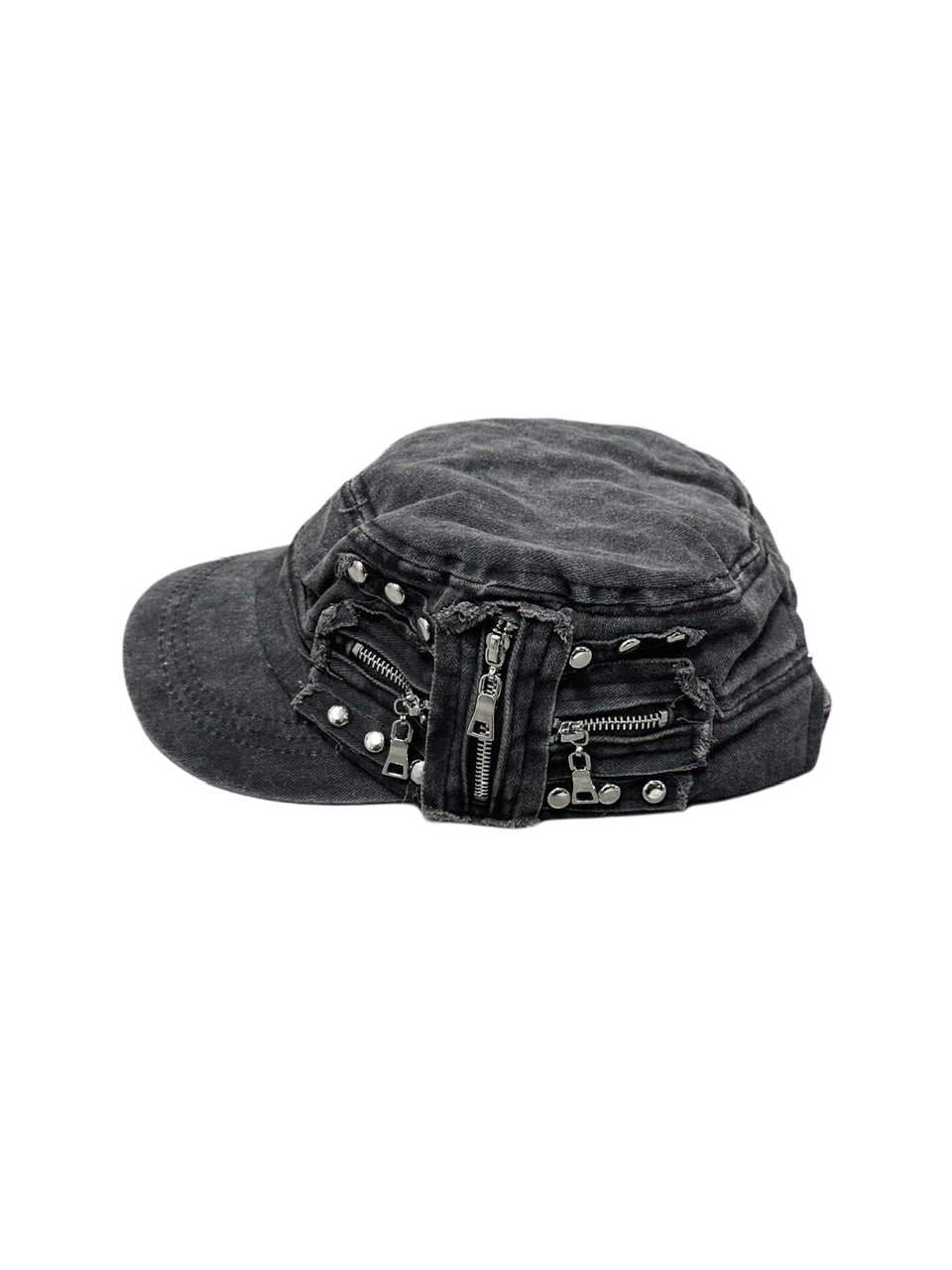 受注制【Never mind the XU】studs denim cap (2color) / 【ネバーマインドザエックスユー】スタッズデニムキャップ
