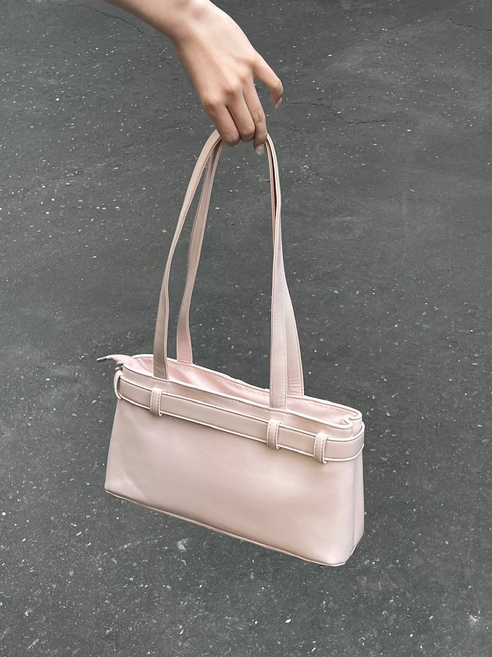 受注制【oaks】leather belt shoulder bag (3color)