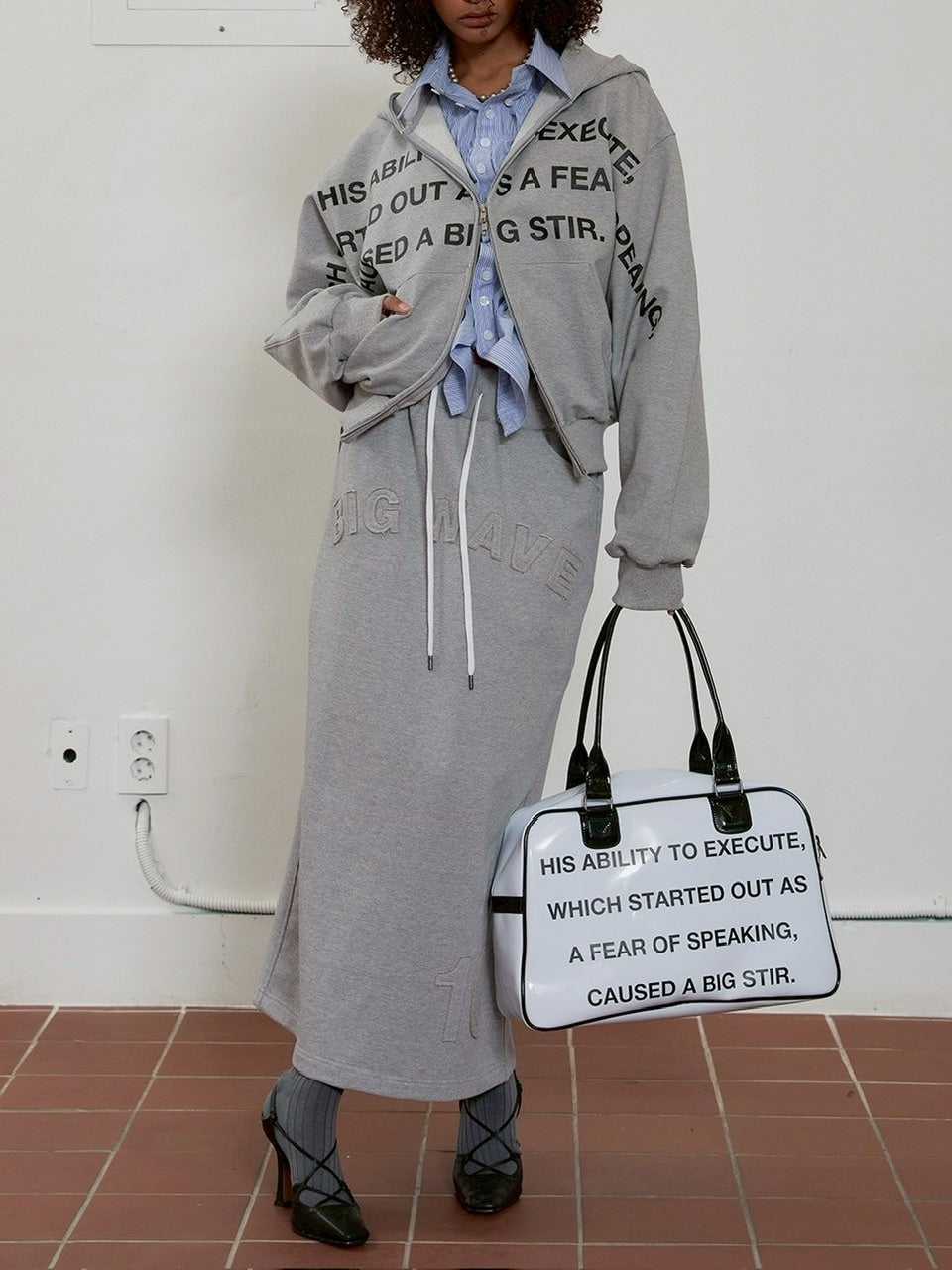 【ESC STUDIO】big waves long skirt