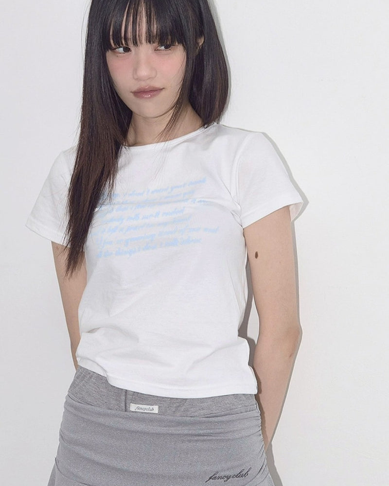 【FANCY CLUB】ANGEL MARK CROP TEE / 【ファンシークラブ】クロップロゴ半袖Tシャツ
