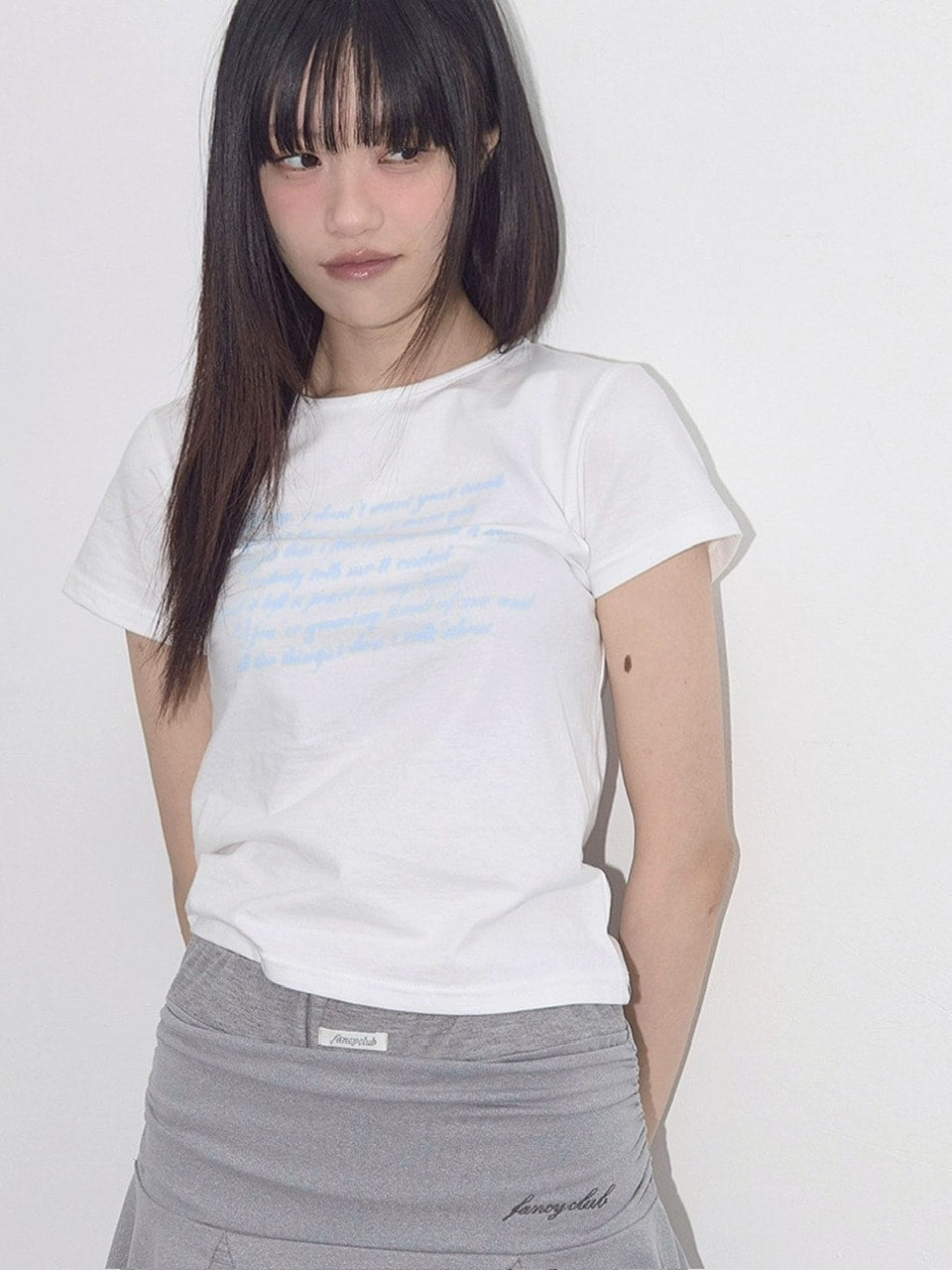 【FANCY CLUB】ANGEL MARK CROP TEE / 【ファンシークラブ】クロップロゴ半袖Tシャツ