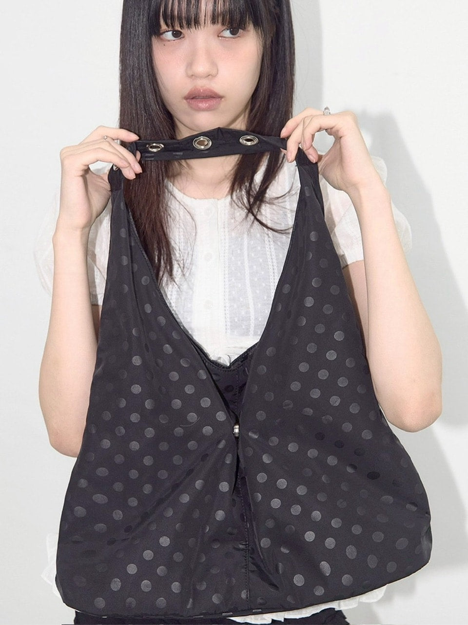 【FANCY CLUB】DOT EYELET SHOULDER BAG