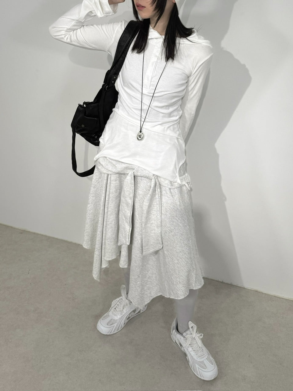 国際配送【Nerd out XU】design slim hooded long sleeve