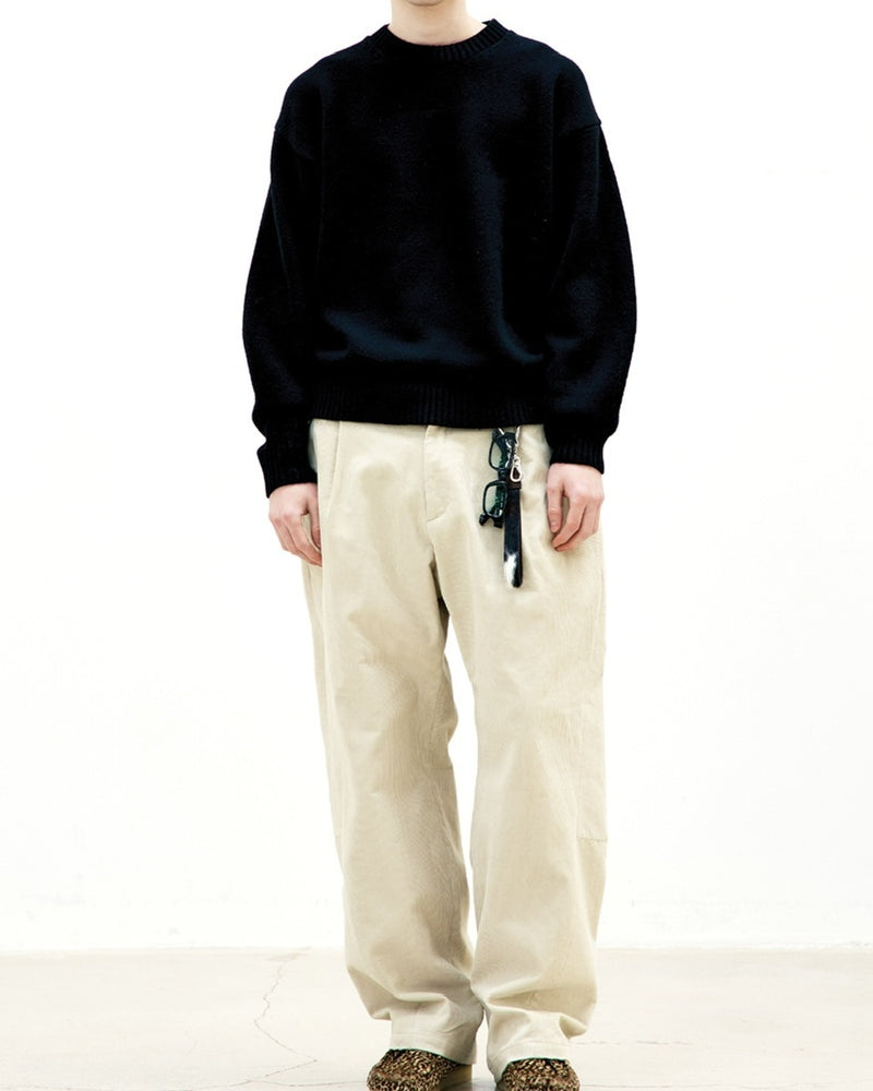 【COOR】WOOL CROPPDO CREWNECK SWEATER