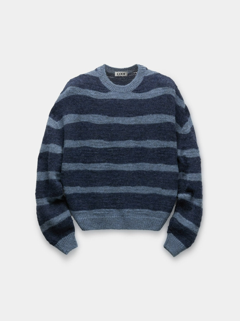 【COOR】HAIRY STRIPE KNIT