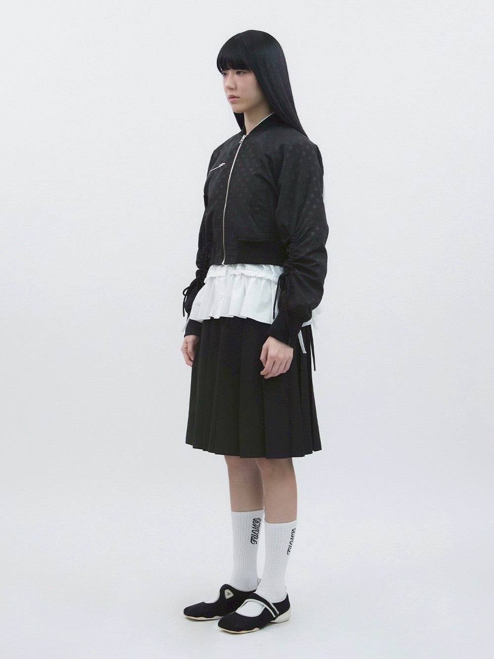 【TUOMIO】RIBBON DOT BOMBER