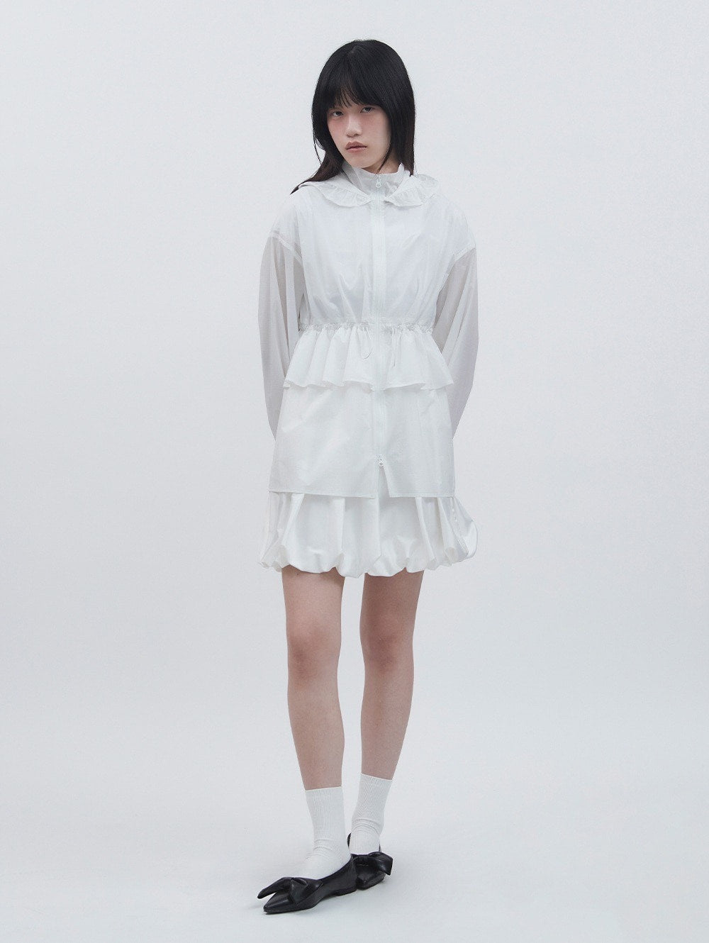 【TUOMIO】SATIN BALLOON SKIRT