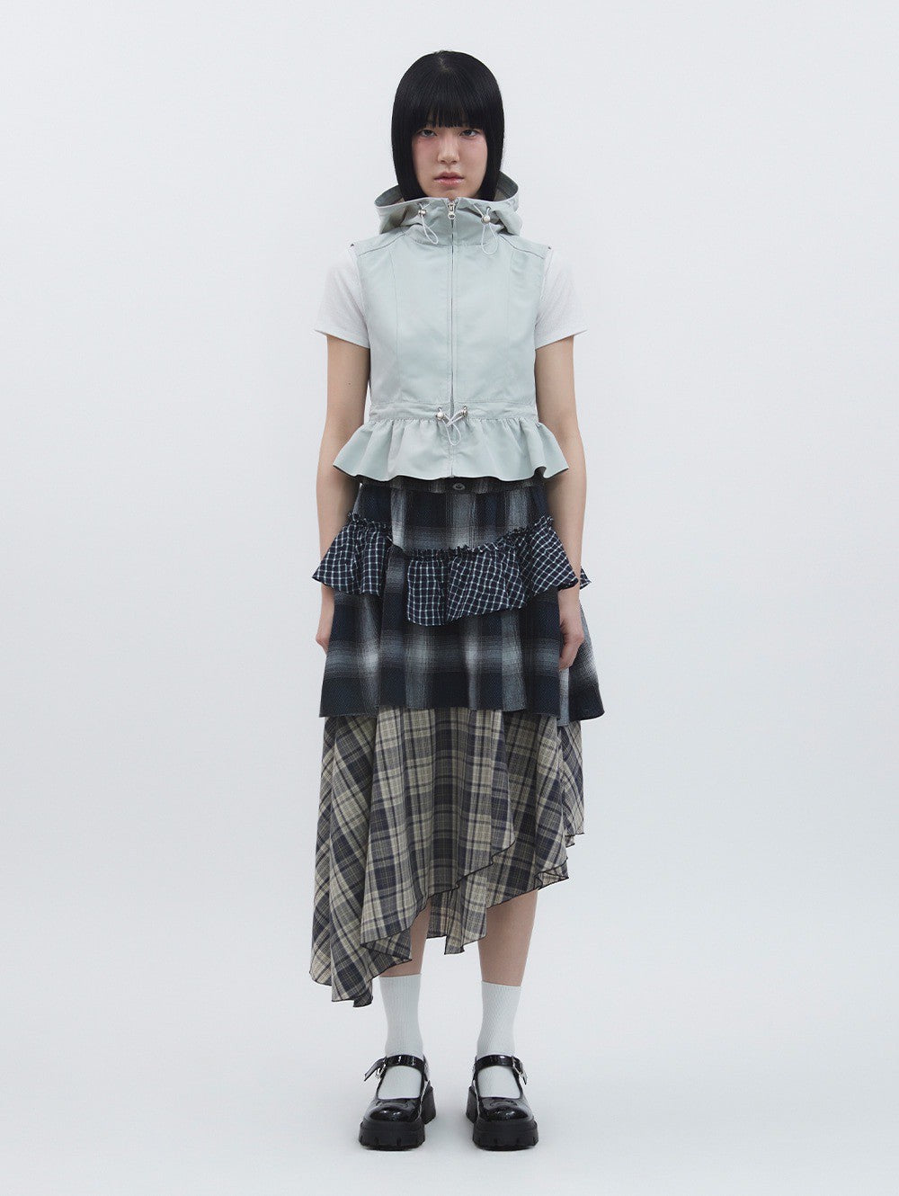 【TUOMIO】NYLON HOODED VEST