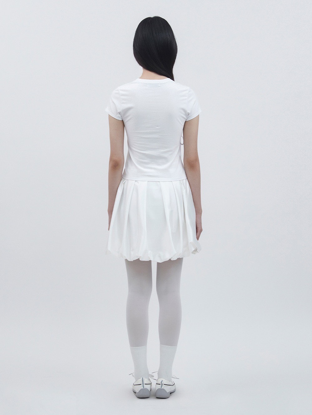 【TUOMIO】RIBBON LAYERED SHORT SLEEVES