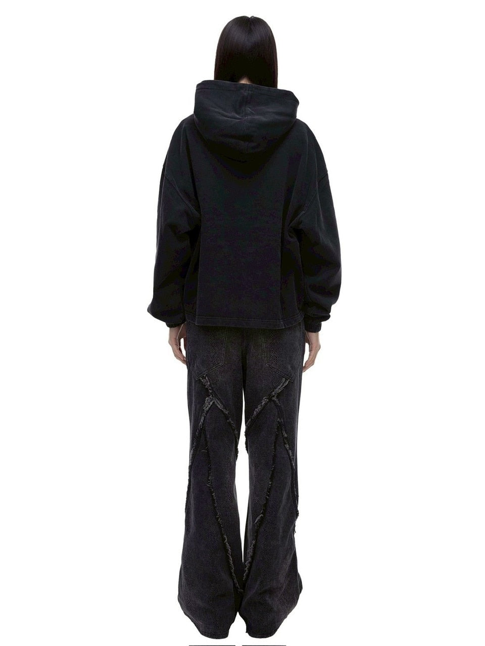 【The Boy Has No Patience】NIGHT OF THE BLOOD MOON WASHED DISTRESSED GRAPHIC HOODIE