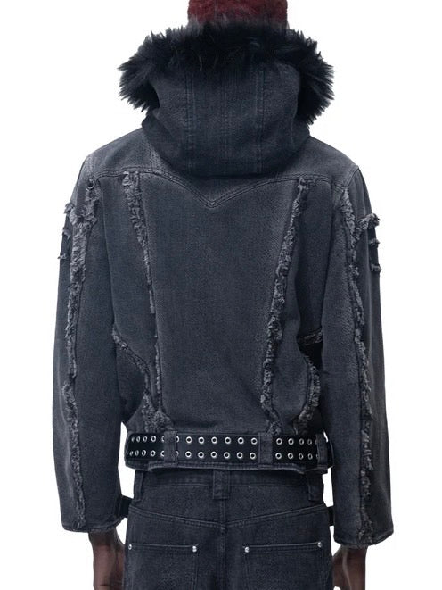 【The Boy Has No Patience】BLOOD MOON NIGHT SNAKE PRINT JACKET