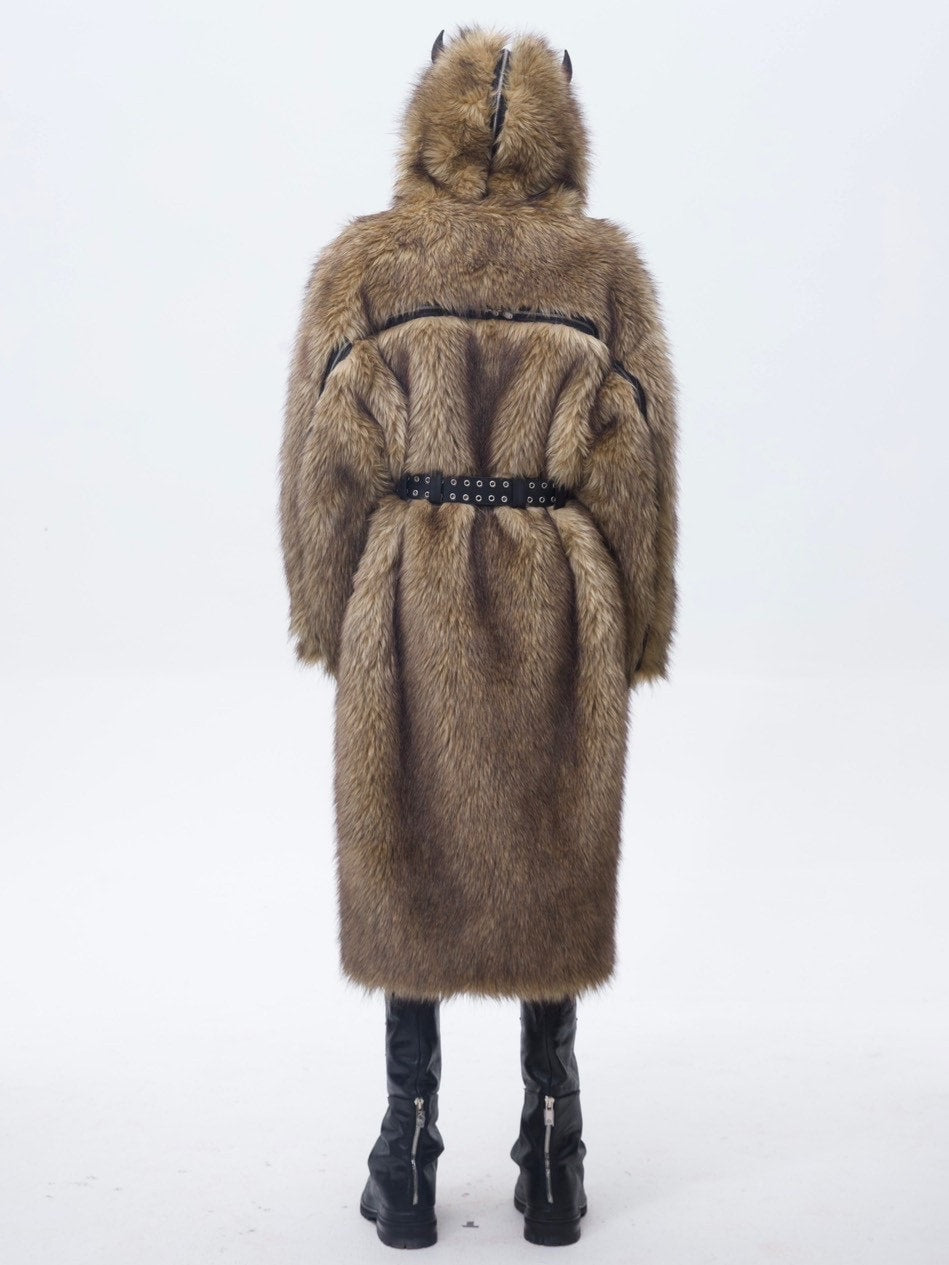 【The Boy Has No Patience】BLOOD MOON NIGHT BOXER ECO-FRIENDLY FUR COAT