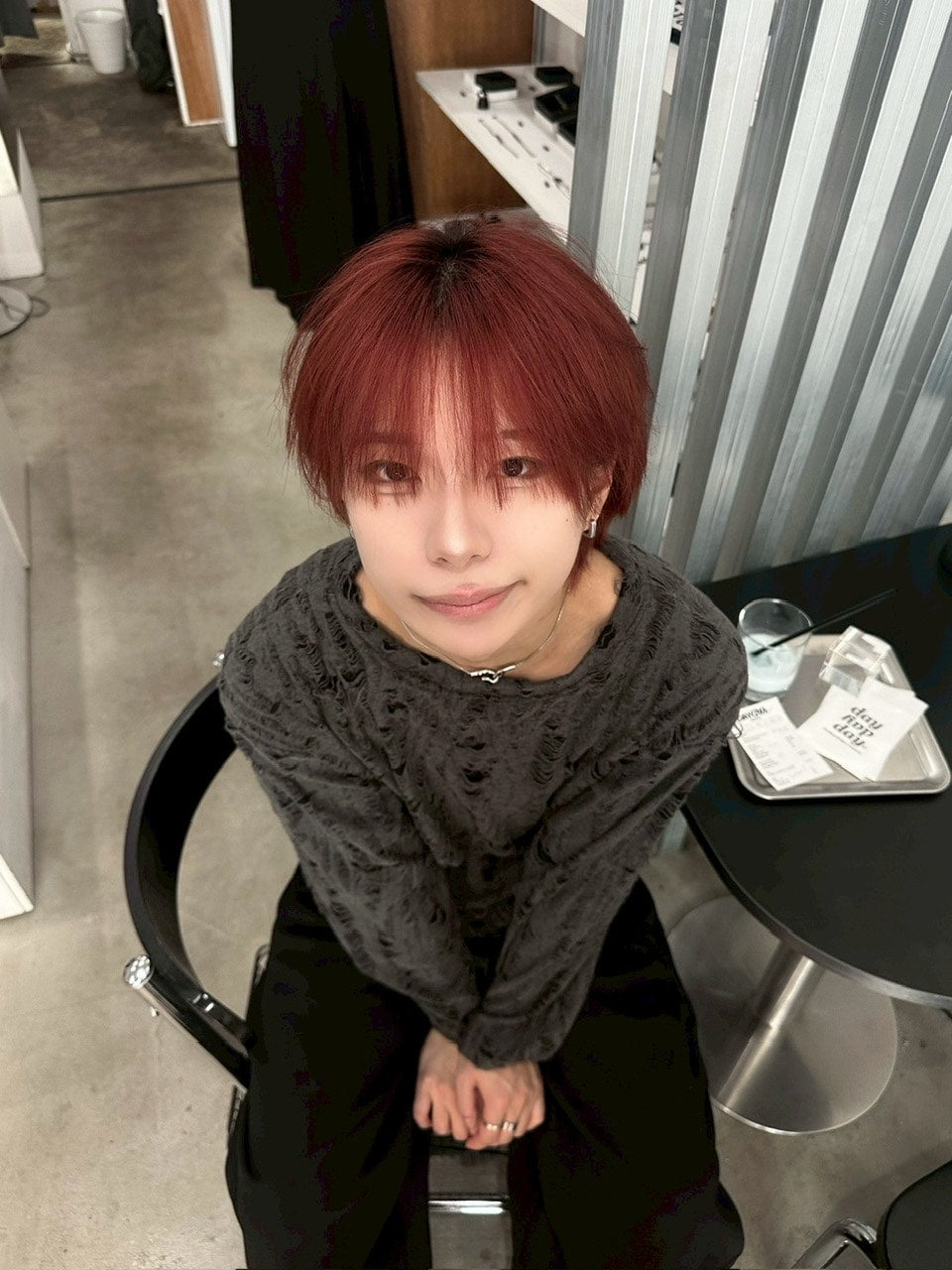 国際配送【LUV CODE】damage long sleeve tee (3color)