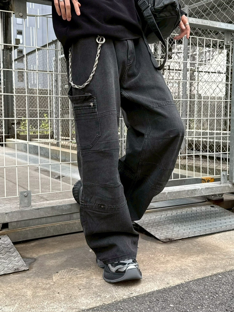 大阪店WEB限定受注制【Chikashitsu +】straight fit carpenter denim pants