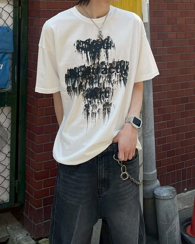 大阪店WEB限定受注制【Chikashitsu +】lettering muse t-shirt (2color)