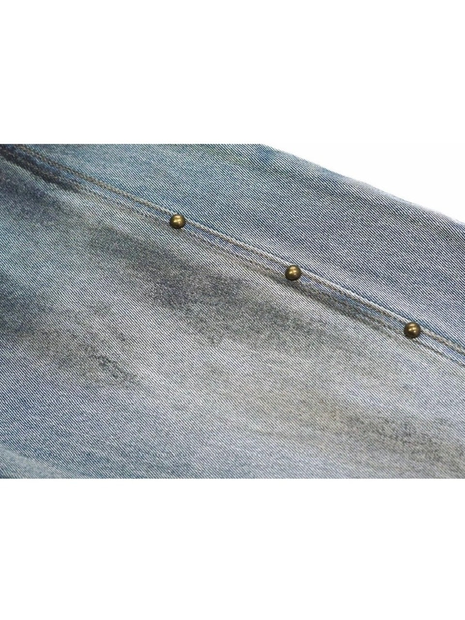 【Cest Nous】Dirty Wash Blue Denim Jeans / 【セヌー】ダーティーウォッシングスカートレイヤードデニムパンツ