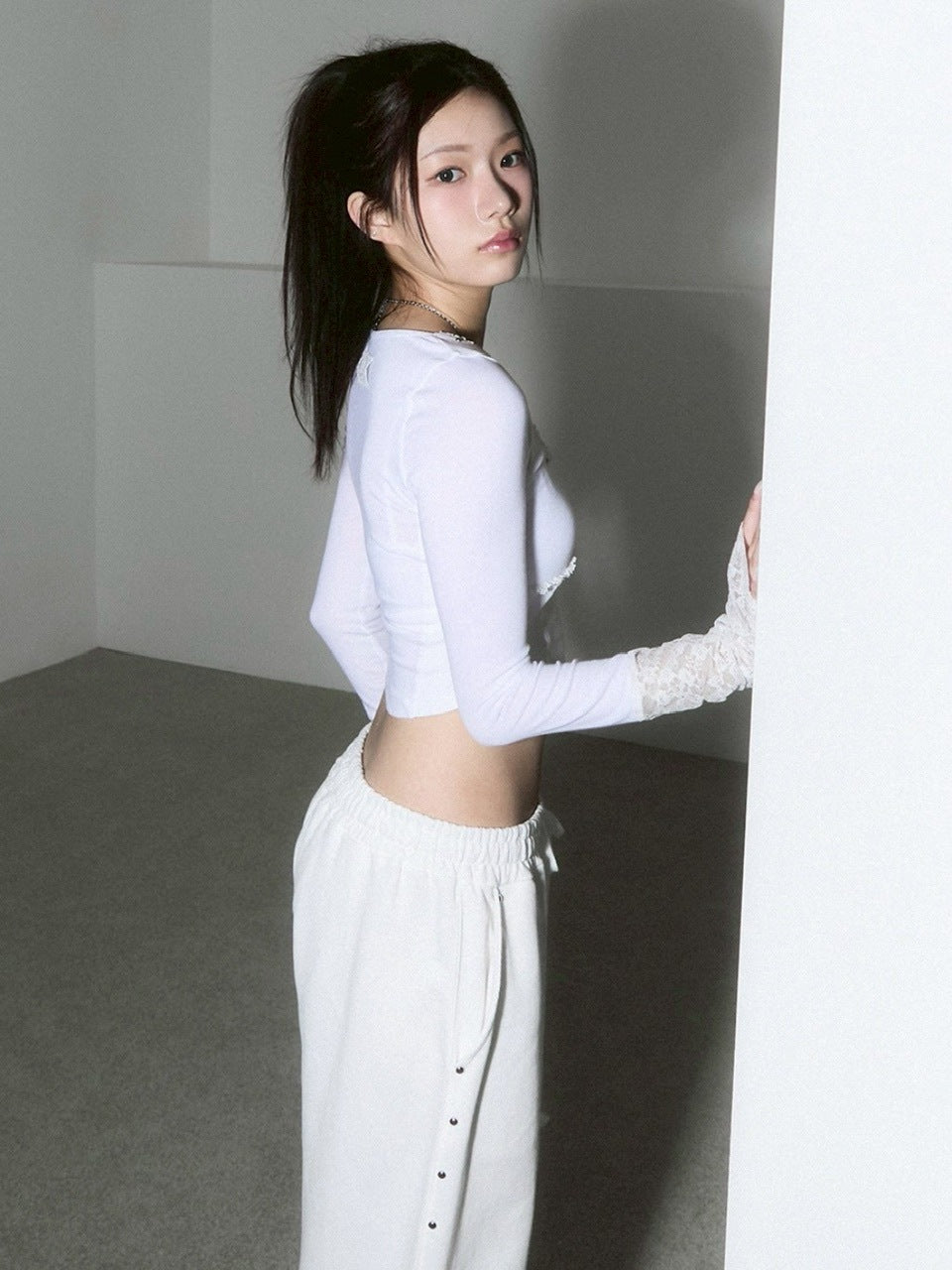 【CHERRYQUIRI】corset stud long sleeve