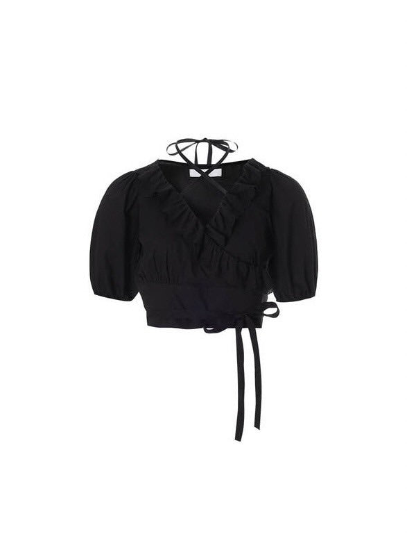 【NOTYOURROSE】Rosie wrap blouse