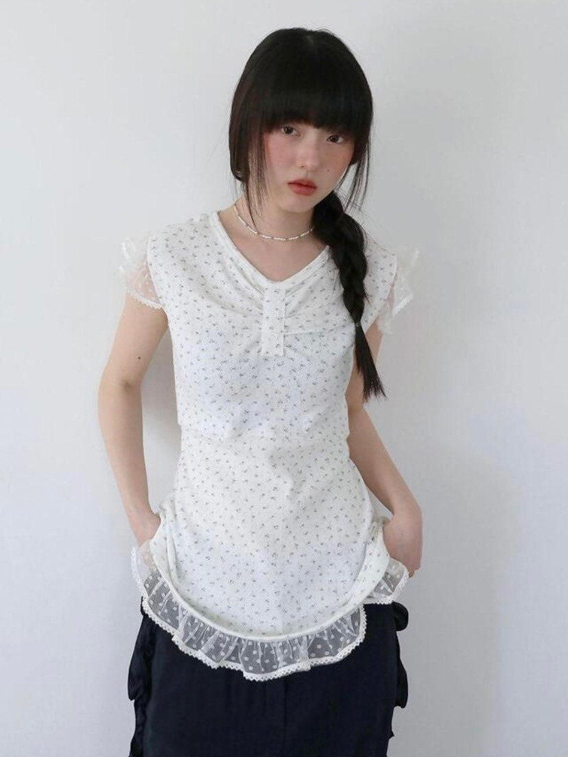 【Uglyshadow】FLOWER LACE SLEEVELESS