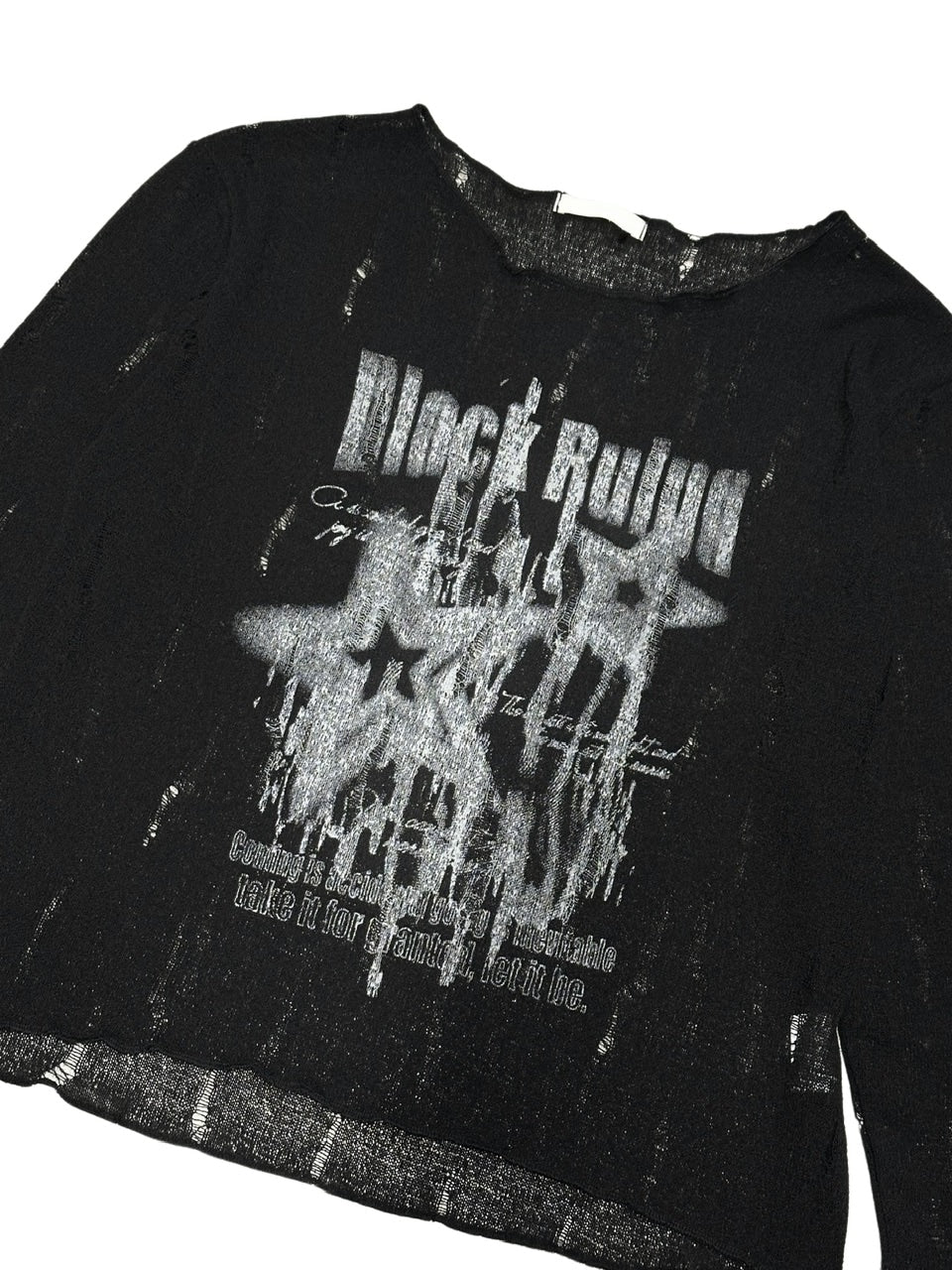 受注制【Never mind the XU】see-through damage knit (2color) / 【ネバーマインドザエックスユー】シースルーダメージサマーニット