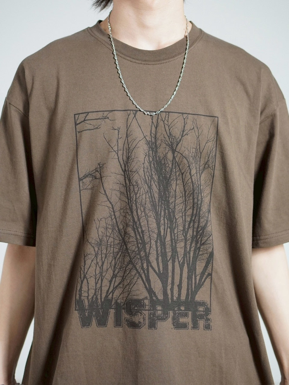 【Chikashitsu +】whisper tree t-shirt (3color) / 【チカシツプラス】ウィスパーツリープリント半袖Tシャツ