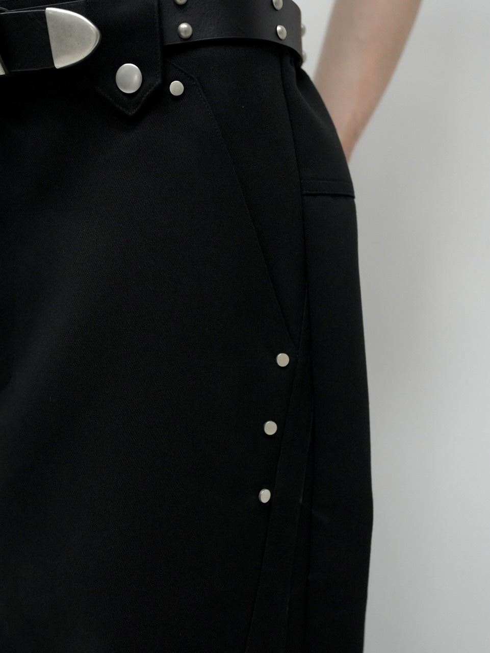 【CS】SEAM DESIGN DRAPE WIDE PANTS